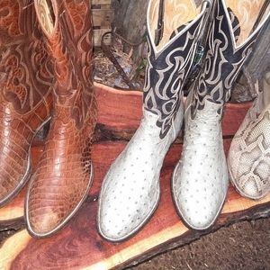 Brand New Grey Ostrich boots